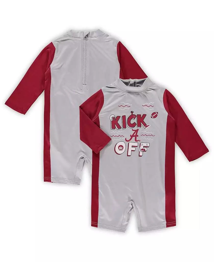 Outerstuff Toddler Girls Gray, Crimson Alabama Crimson Tide Wave Runner Wetsuit 1