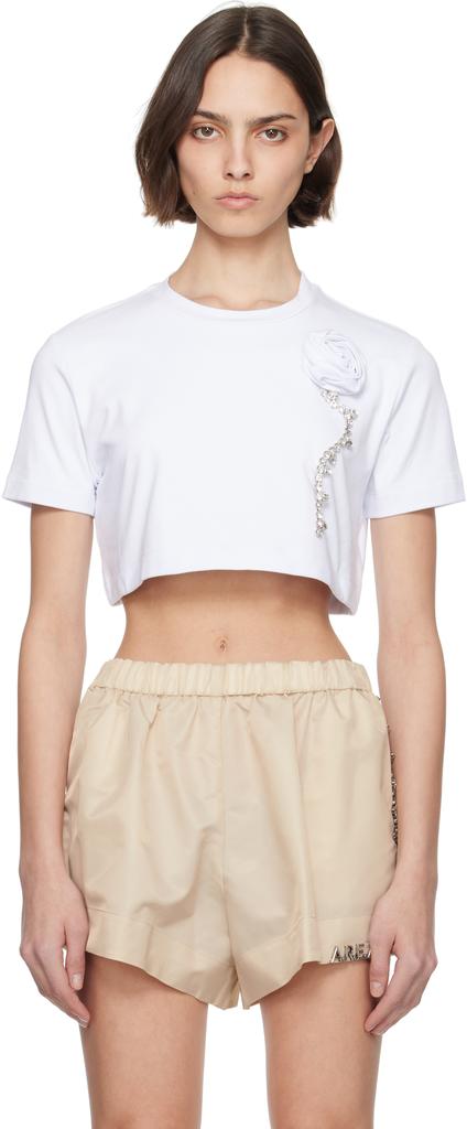 【関税込み】AREA ホワイト Crystal Watermelon Cup Tシャツ White Crystal Watermelon Cup T-Shirt by AREA on Sale