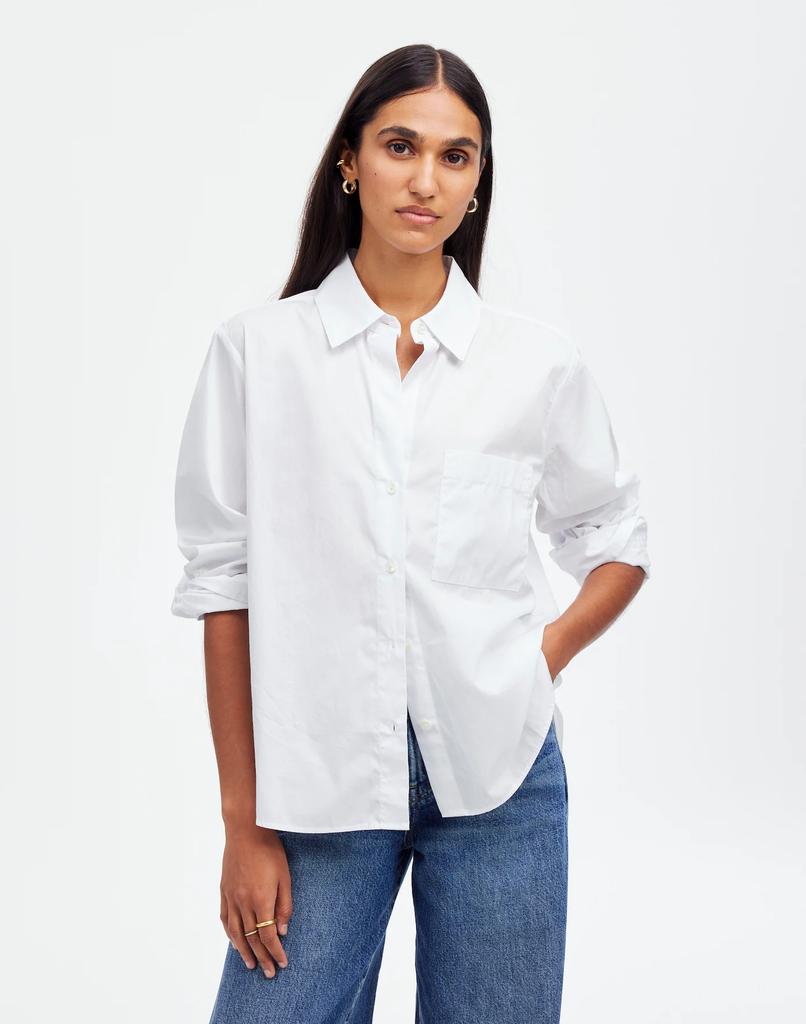 Madewell Easy Y-Neck Button-Up Shirt