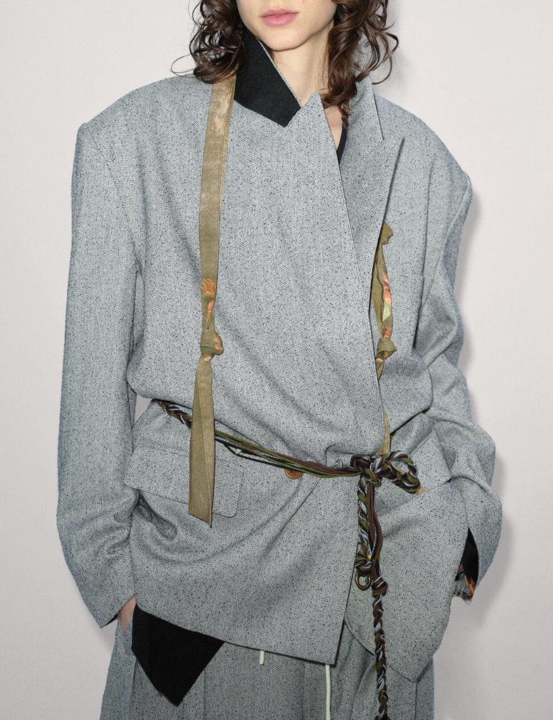 Pixie Market Grey Suit Oversized Blazer