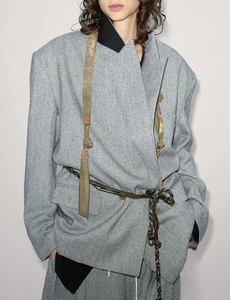 Pixie Market Grey Suit Oversized Blazer 2