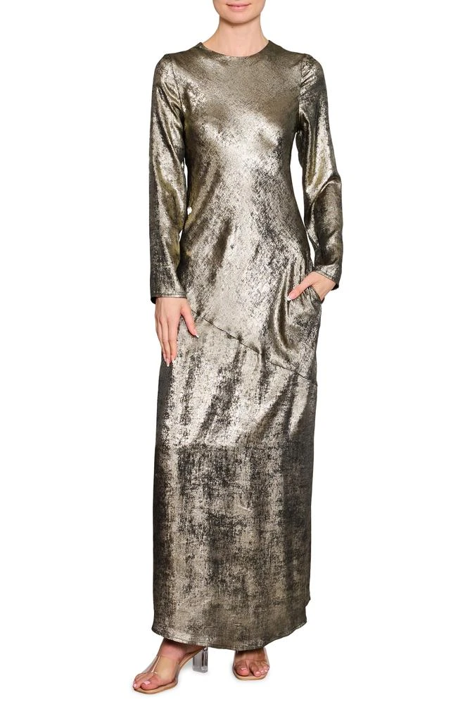 Shop Metallic Long Sleeve Bias-Cut Maxi Dress on Sale at BeyondStyle  Get  87% Off Metallic Long Sleeve Bias-Cut Maxi Dress with Limited-Time Flash  Deals, Exclusive Discounts, and Special Offers. Enjoy Unbeatable
