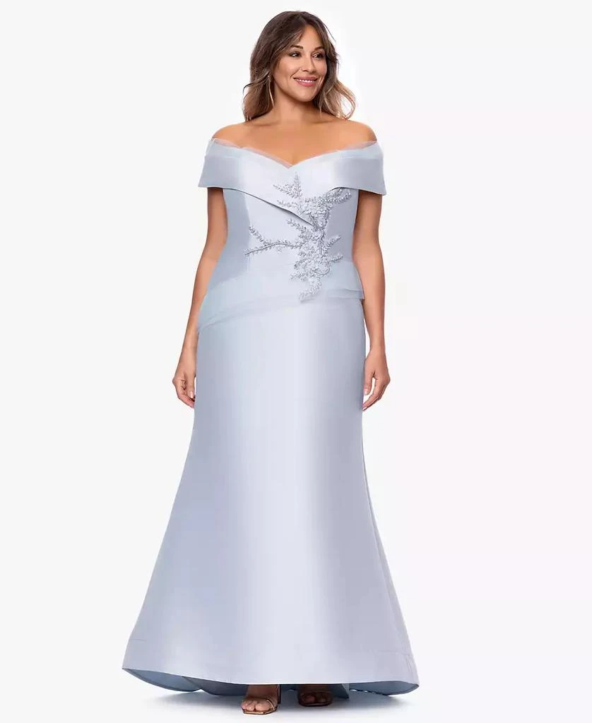 macy's formal dresses betsy and adam Macy's Betsy And Adam Plus Size Betsy Adam Plus Size Off-The-Shoulder  Beaded Ball Gown Dresses