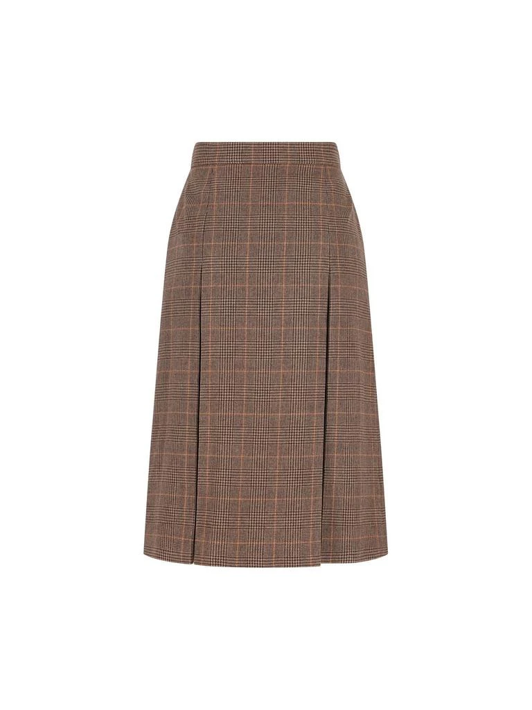Yves Saint Laurent Saint Laurent Checked Midi Skirt 2
