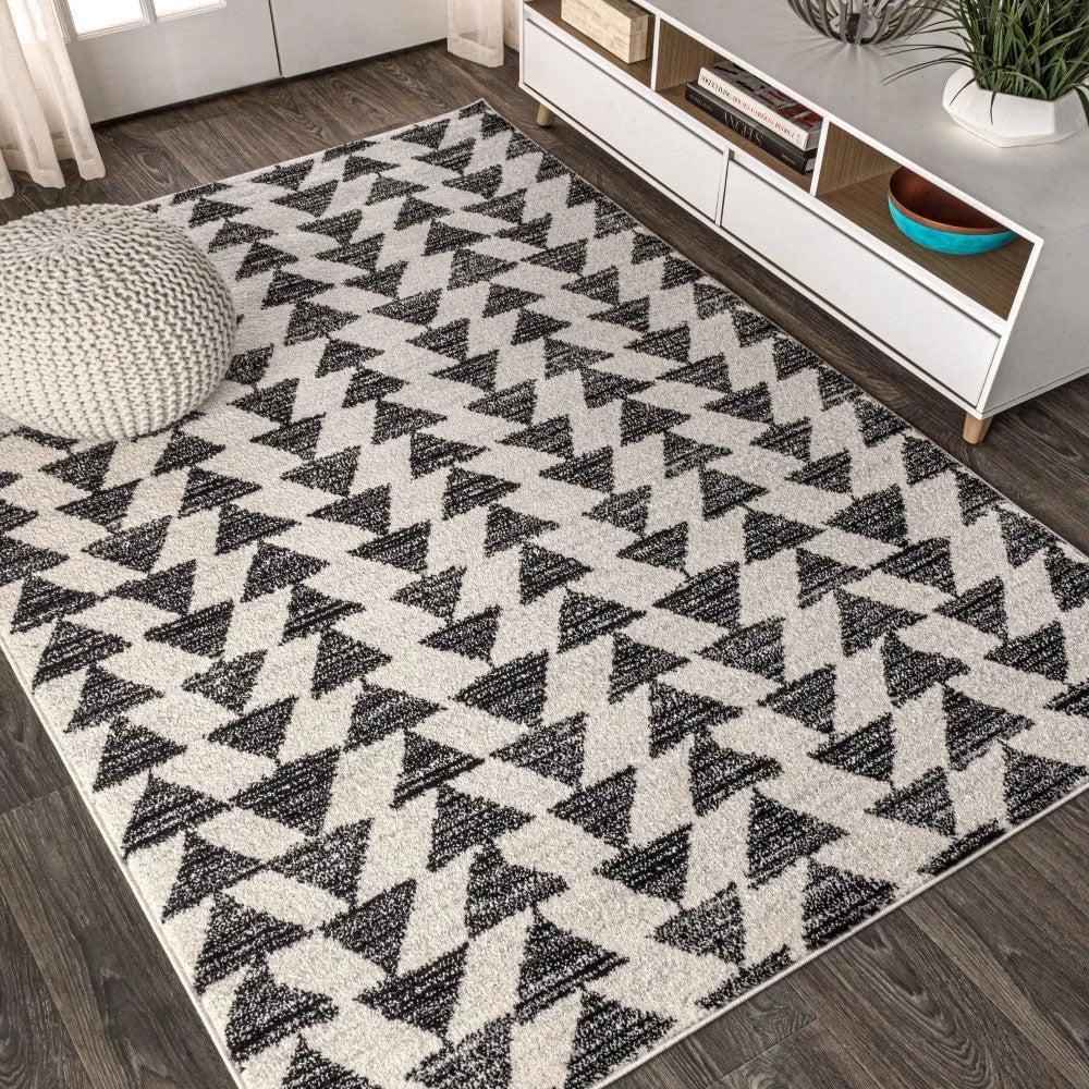 JONATHAN Y Aisha Moroccan Triangle Geometric  Area Rug 4