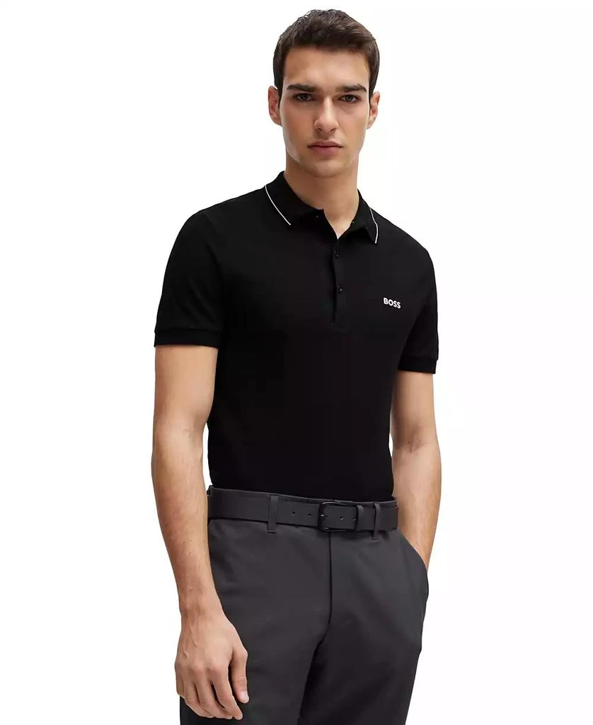 Shop Men's Tonal Logo Slim-Fit Polo Shirt on Sale at BeyondStyle
