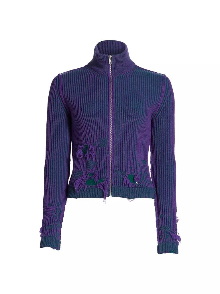 MM6 Wool-Blend Destroyed Sport Jacket 1