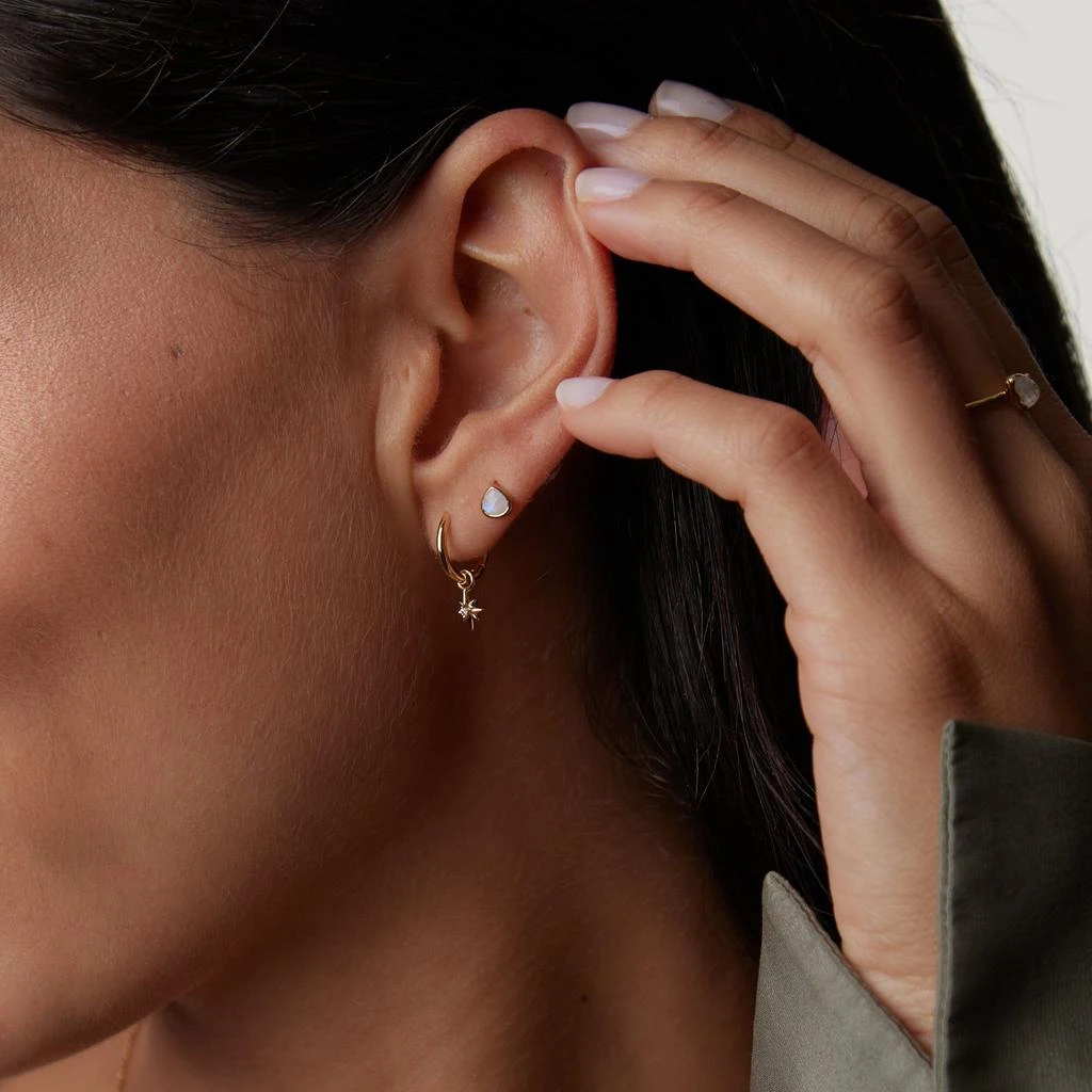 Orelia LUXE LUXE Starburst Huggie Hoop Earrings 2