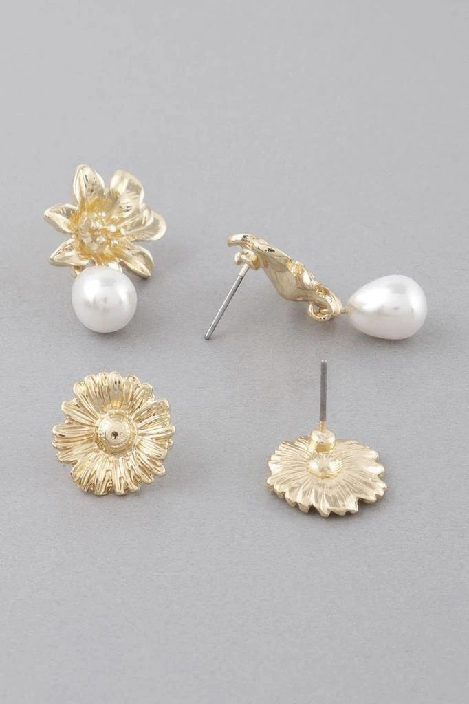 TRUEDAMES Daisy Pearl Stud Earrings 2