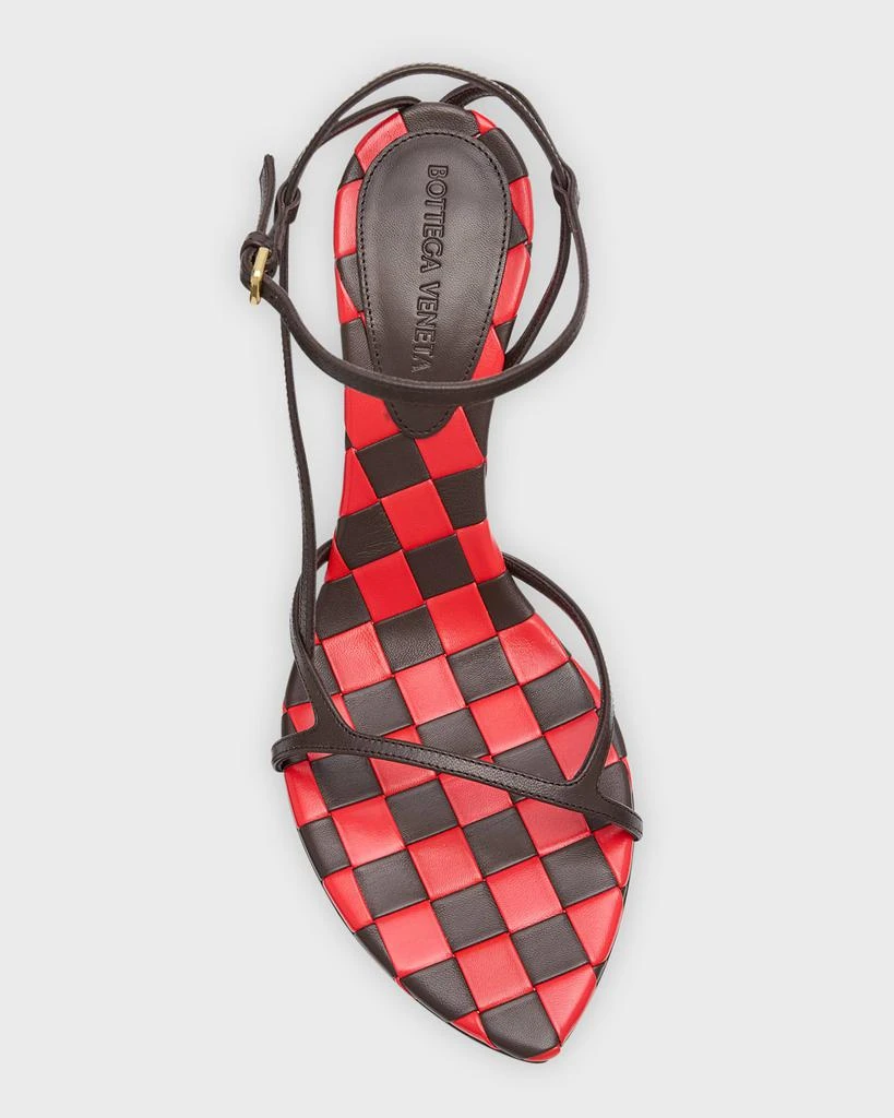 Bottega Veneta Leather Bicolor Ankle-Strap Sandals 5