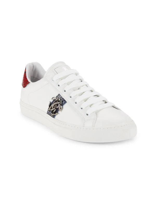 Roberto Cavalli Logo Leather Low Top Sneakers 2