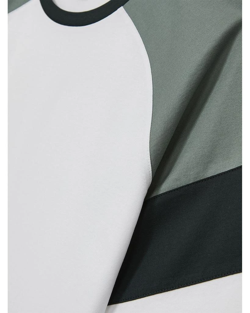 REISS Adan Short Sleeved Mercerised Color Block Crewneck Tee 5