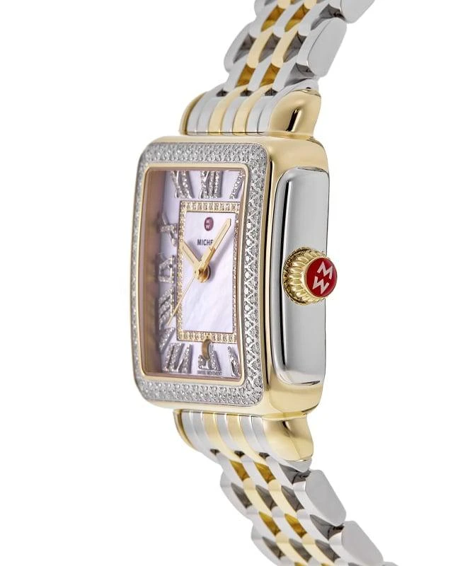 Michele Michele Deco Madison Two-Tone 18k Gold-Plated Purple Dial Diamond  Women's Watch MWW06T000248 3