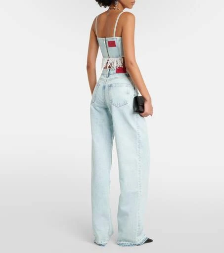 Alessandra Rich Embellished straight jeans 3