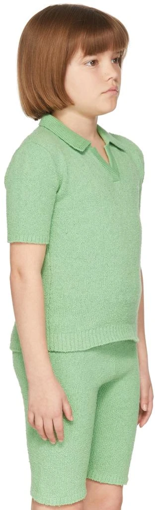 Misha & Puff Kids Green Bouclé Polo 3