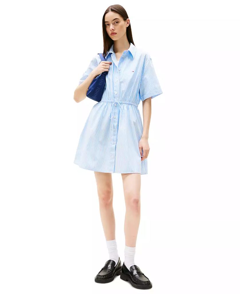 Tommy Jeans Women's Cotton Stripe Mini Shirt Dress