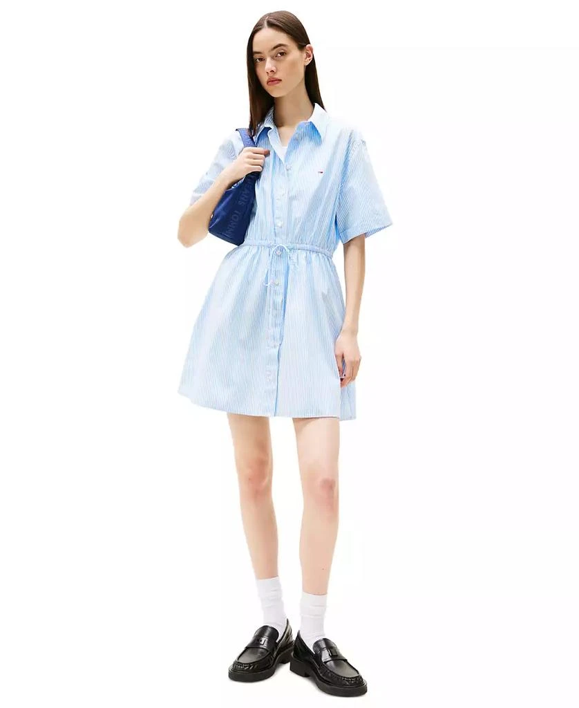Tommy Jeans Women's Cotton Stripe Mini Shirt Dress 1