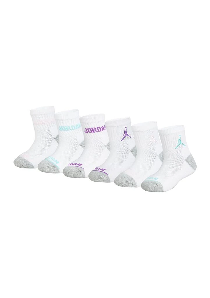 NIKE Girls Jordan Legend Ankle Socks - 6 Pack