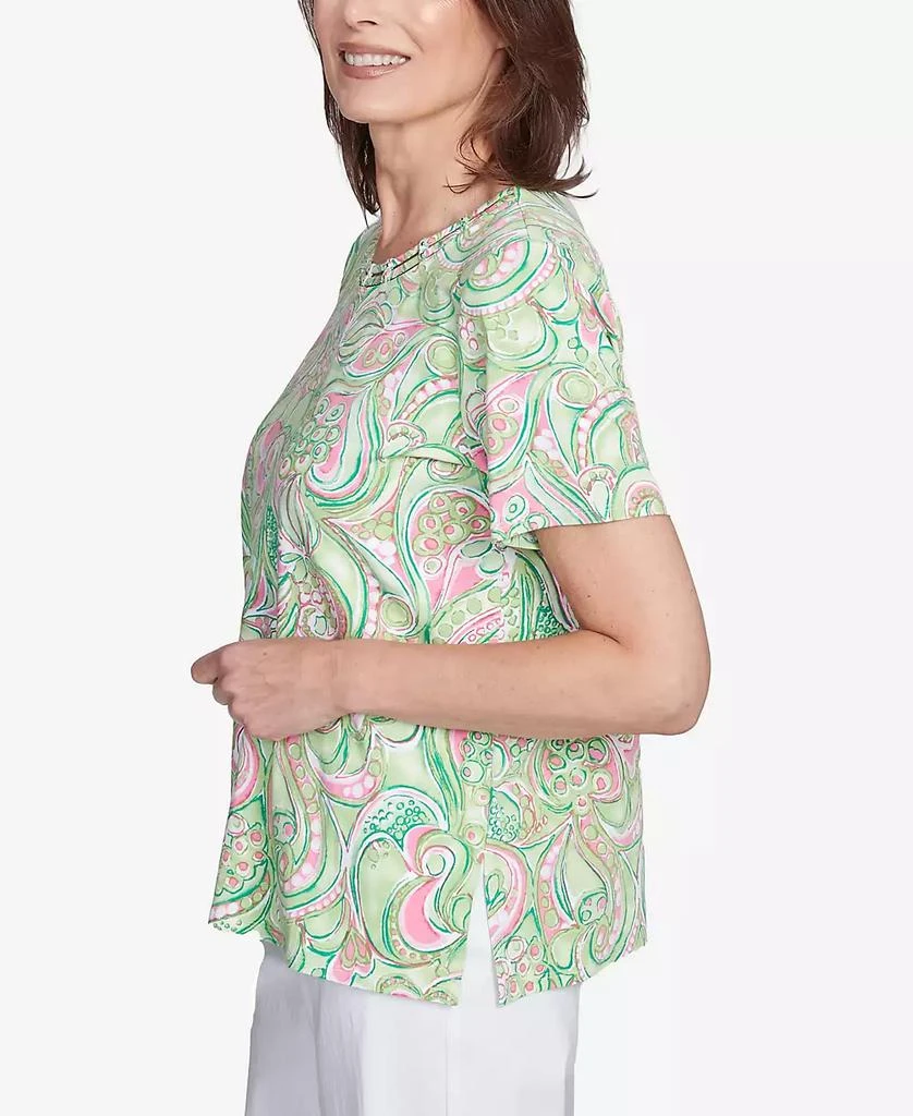 Alfred Dunner Petite  Abstract Scroll Crew Neck Top 3
