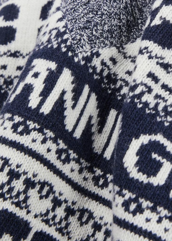Ganni Logo-intarsia wool-blend vest 5