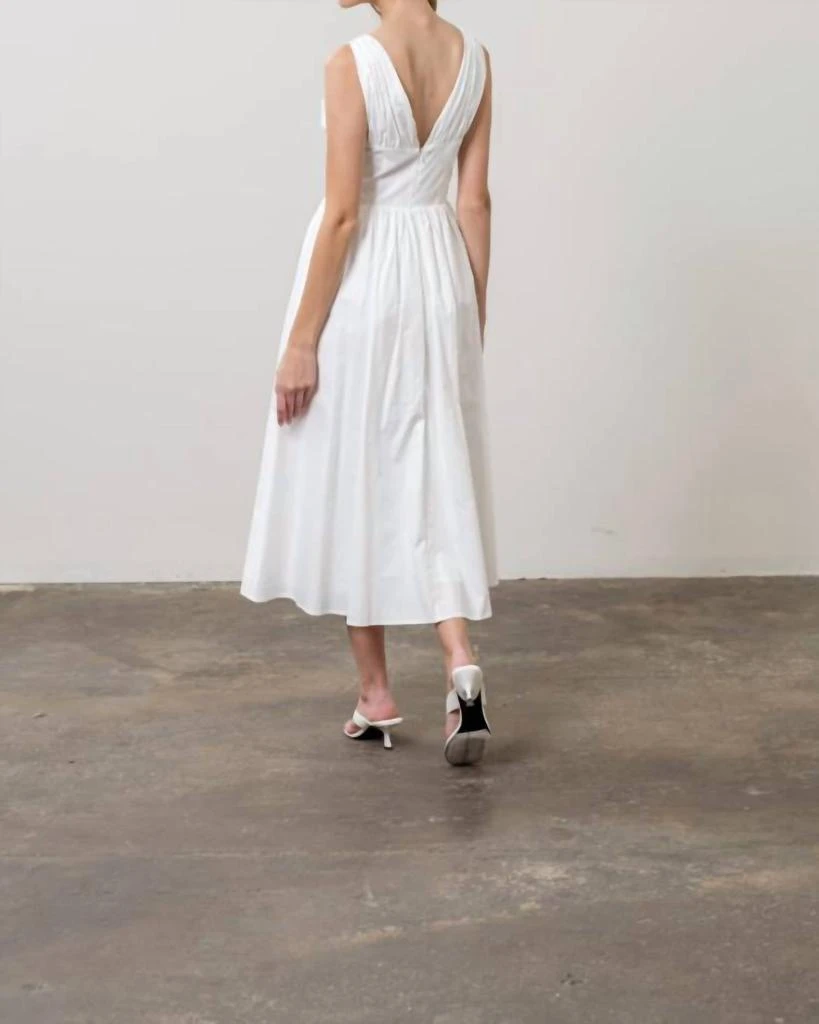 Moon River Moon River - V-neck Corset Midi Dress 2