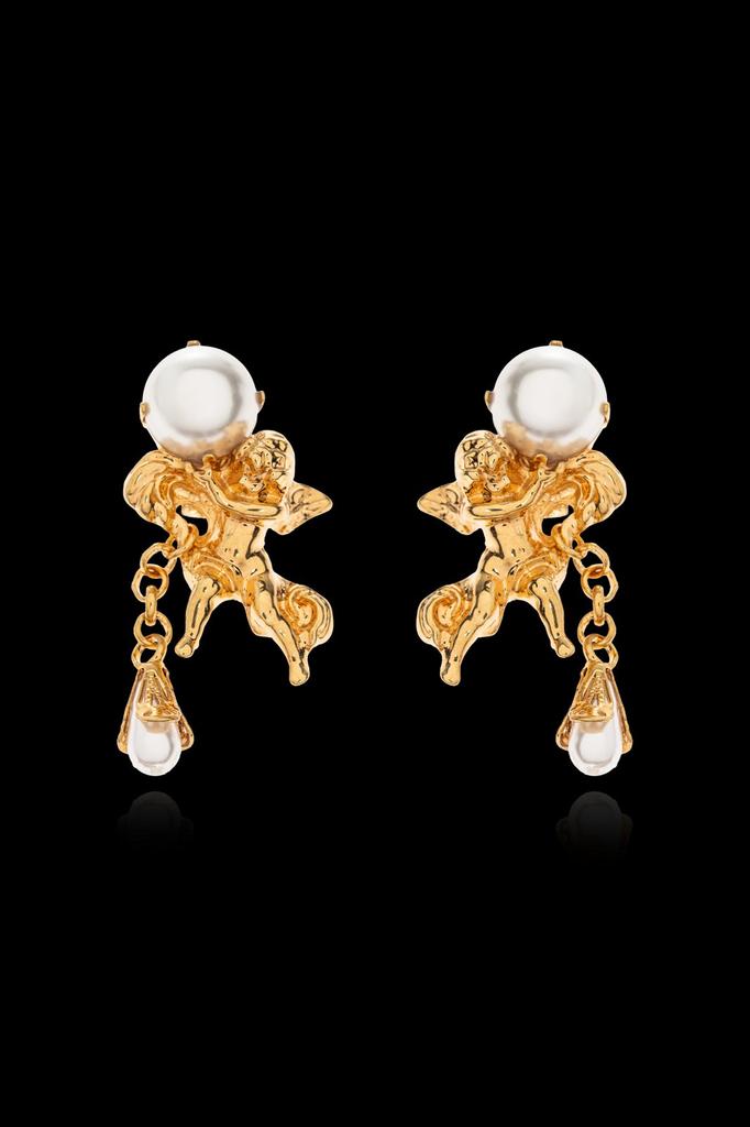 Balmain Balmain Embellished Clip On Earrings