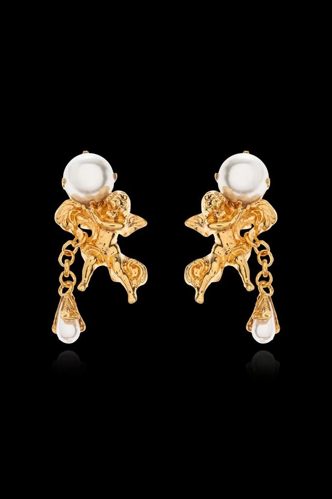 Balmain Balmain Embellished Clip On Earrings 1