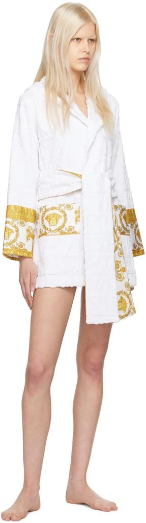 Versace White Short Robe 4