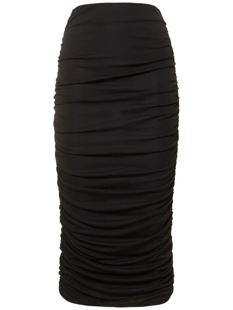 THE ANDAMANE Livia Stretch Jersey Midi Skirt 1