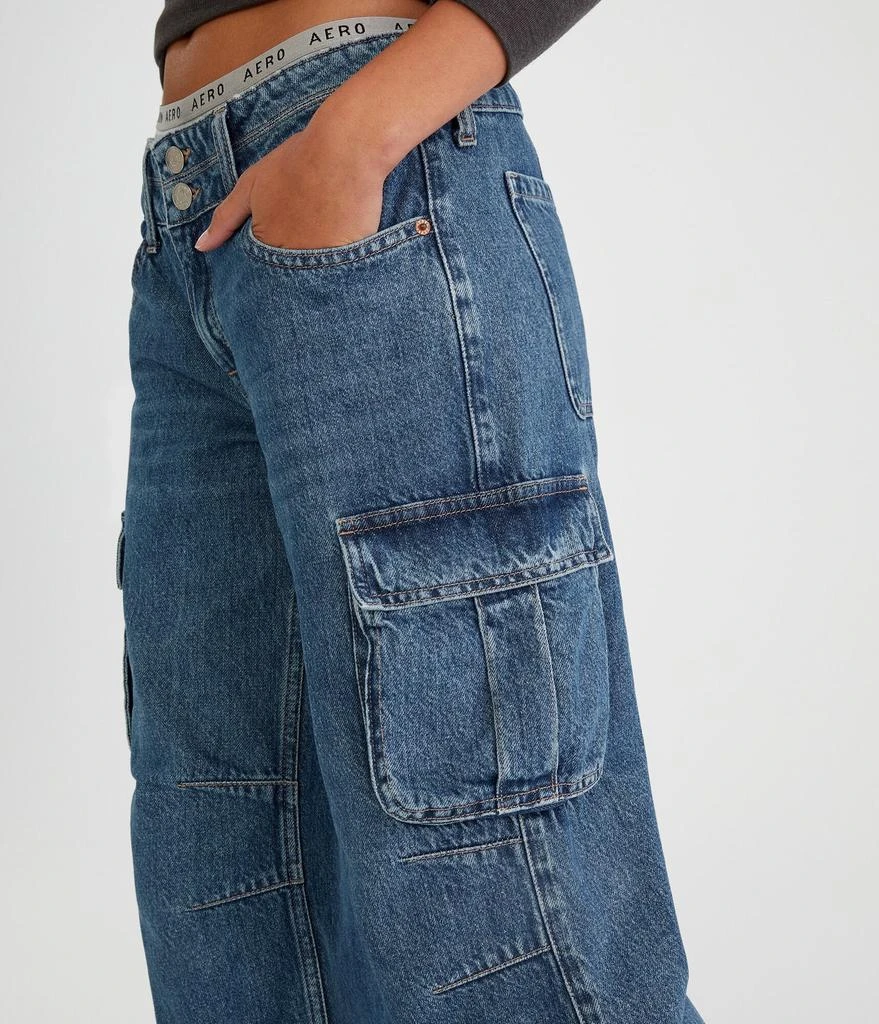 Aeropostale Low-Rise Baggy Wide Leg Cargo Jean 4
