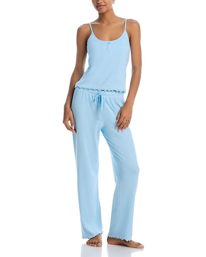 AQUA Pointelle Lounge Pajama Set - Exclusive