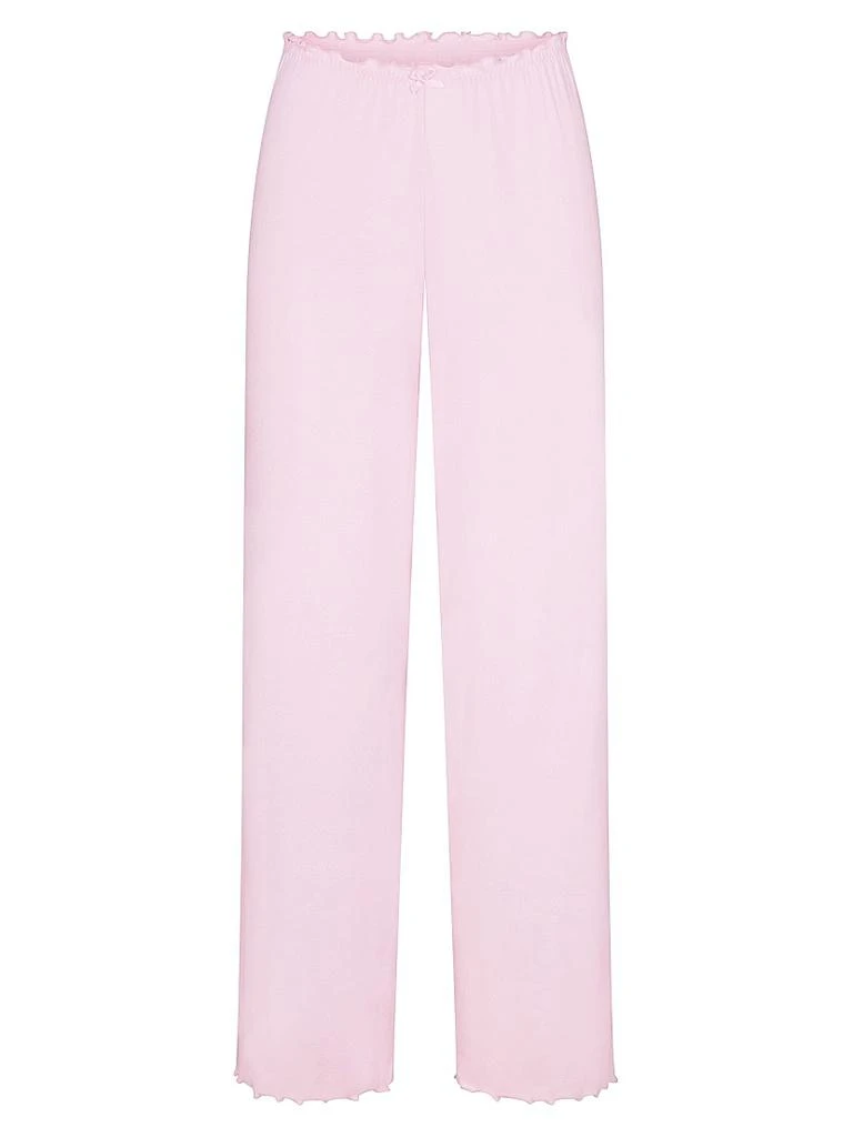 SKIMS Logo Pointelle Straight Leg Pants 1