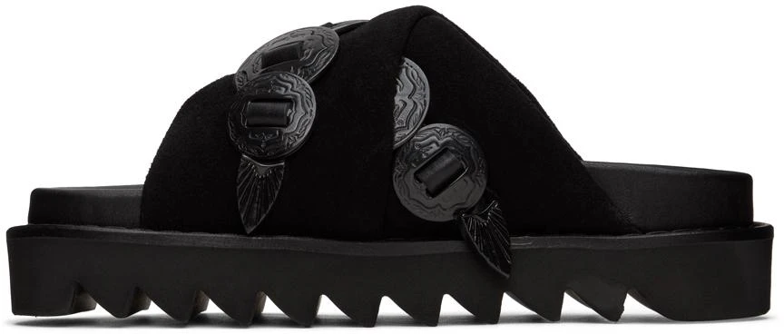 Toga Pulla SSENSE Exclusive Black Cross Strap Sandals 3