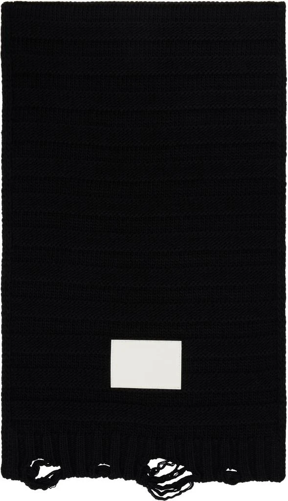 MM6 Black Wool Scarf 1