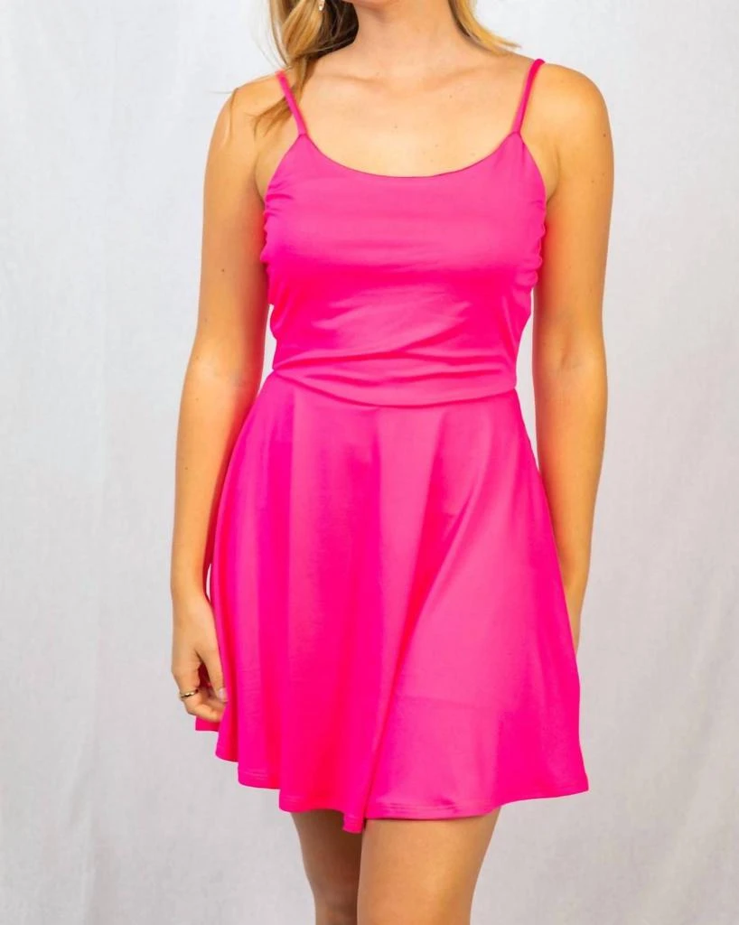 White Birch White Birch - Spaghetti Strap Dress With Shorts