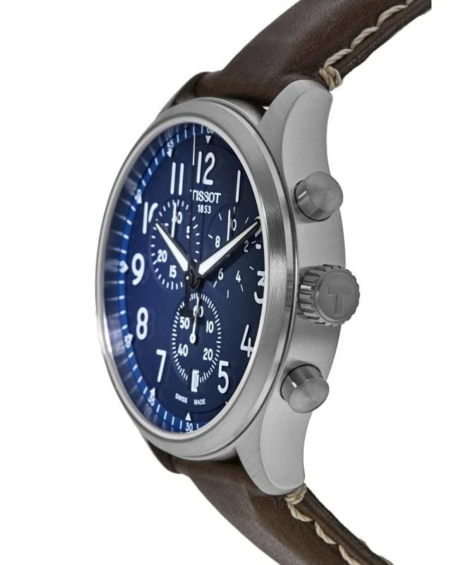 Tissot Tissot Chrono XL Vintage Blue Dial Leather Strap Men's Watch T116.617.16.042.00 3