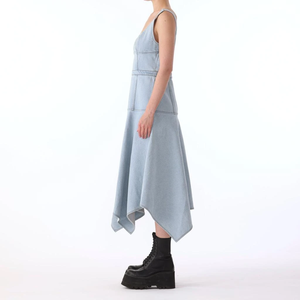 Jason Wu S/l Denim Dress W/ Asymmetrical Hem 2