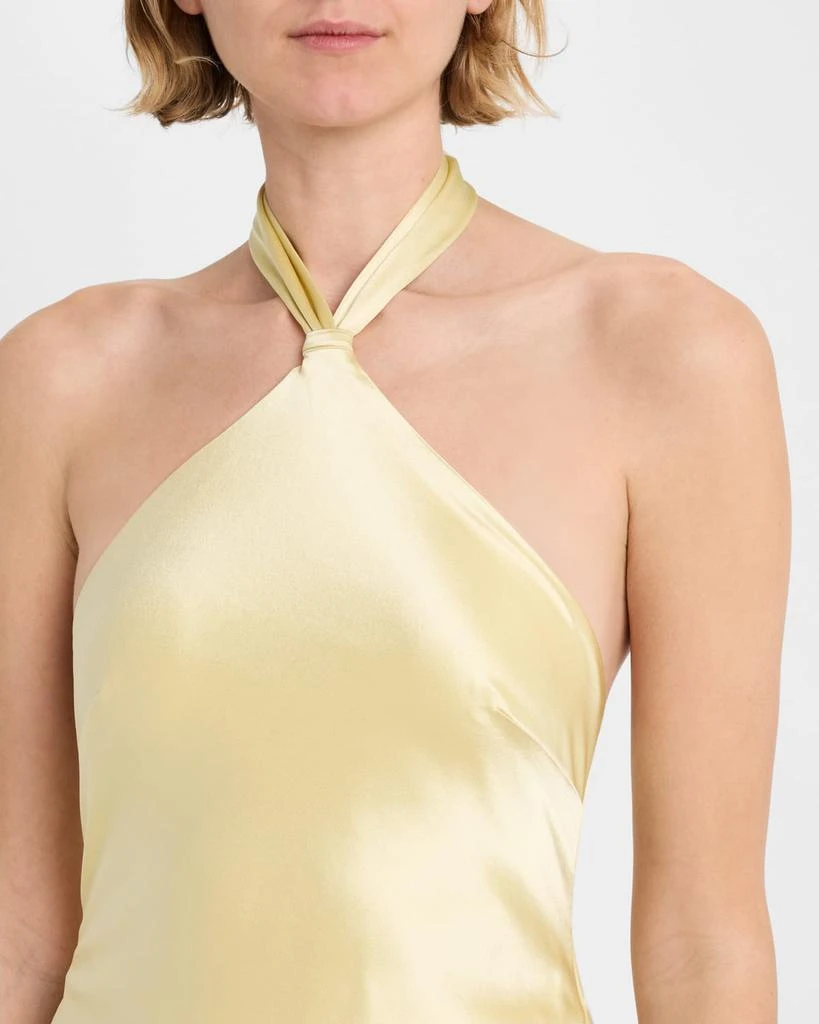 retrofête Ester Backless Halter Satin Gown 5