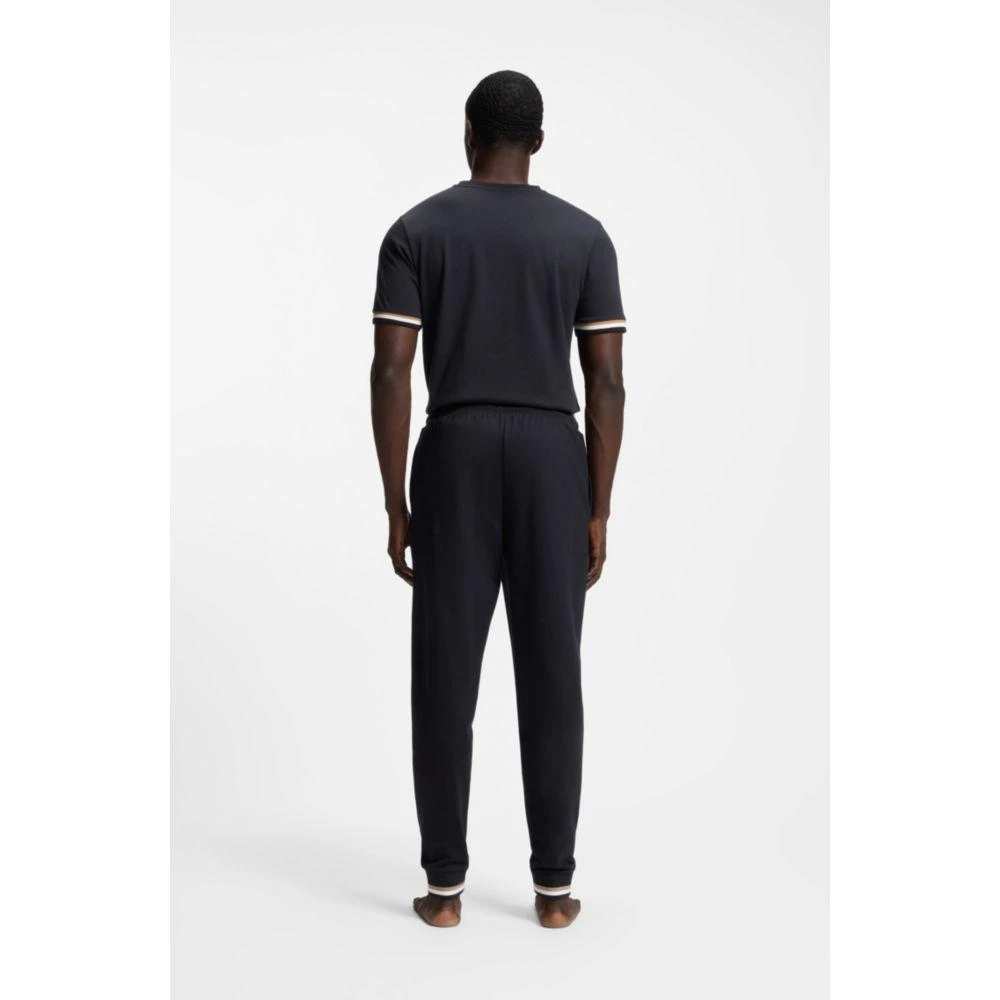 Hugo Boss Cotton-terry tracksuit bottoms with signature stripes and logo 4