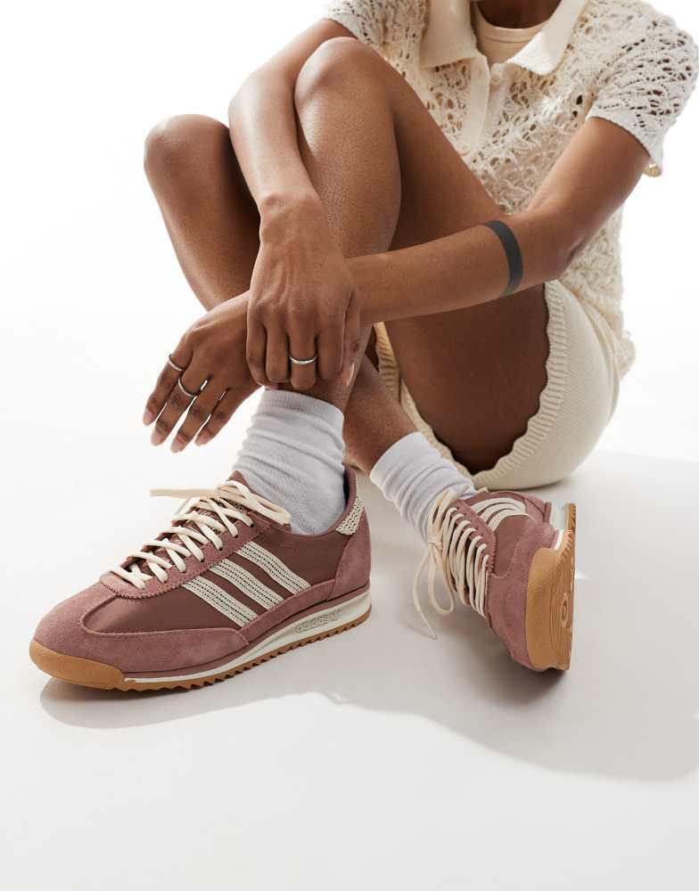 adidas Originals SL 72 OG trainers in light brown and cream