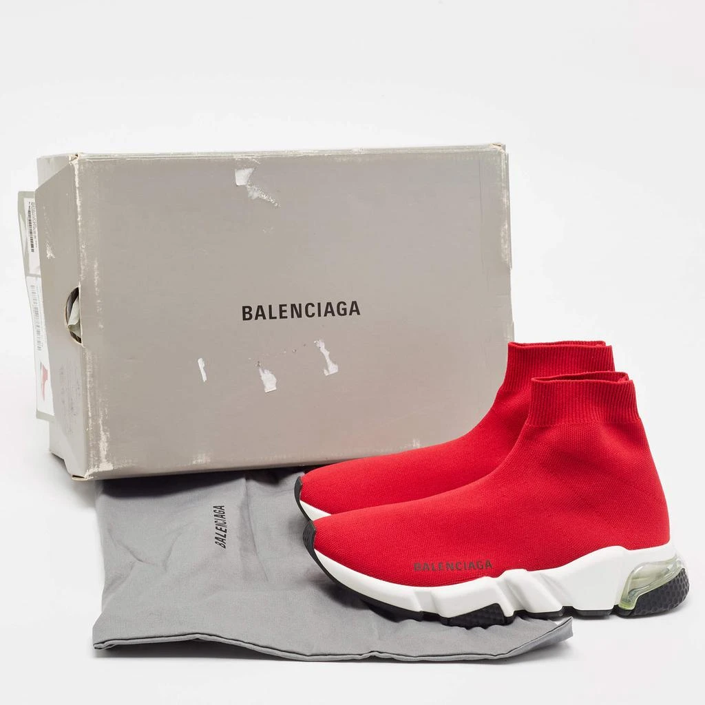 Balenciaga Red Knit Fabric Speed LT Clear Sneakers Size 36  display picture 1