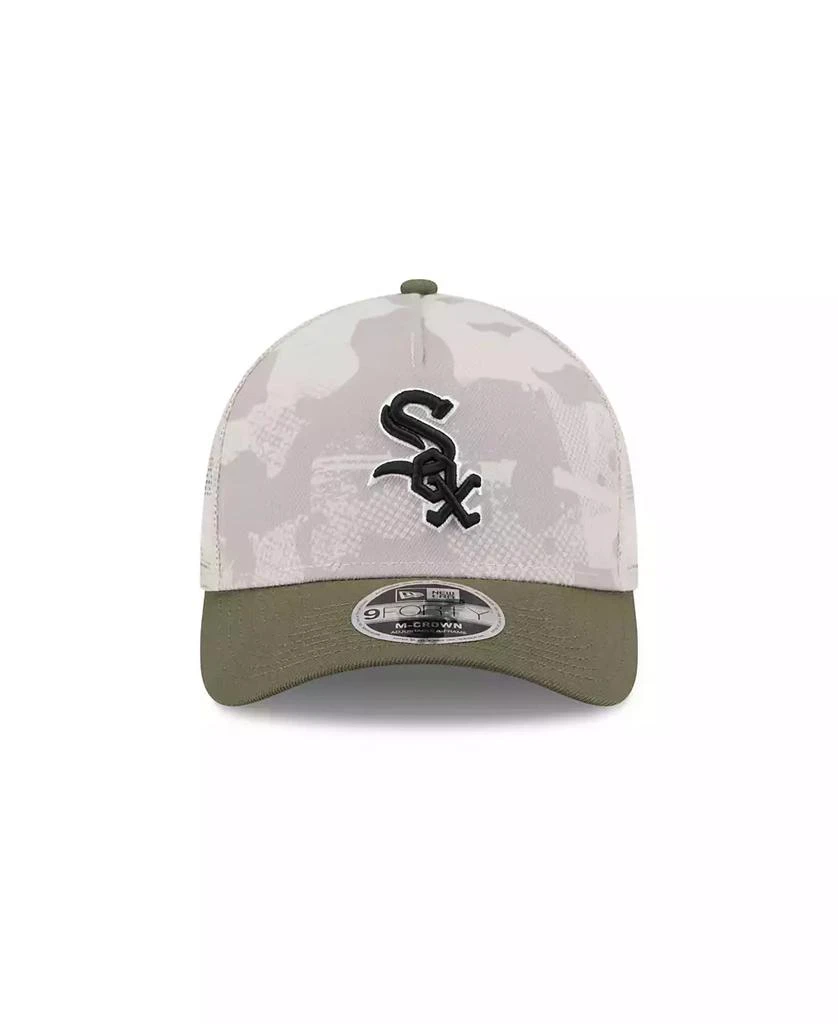 New Era Men's Light Beige/Olive Chicago White Sox 2025 Armed Forces Day 9FORTY M-Crown A-Frame Adjustable Hat 2
