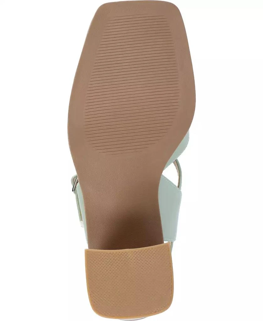 Journee Collection Women's Caisey Double Strap Square Toe Block Heel Pumps 5