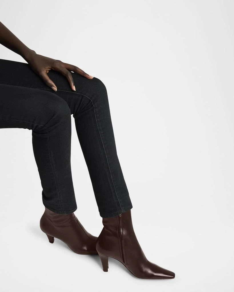 Yves Saint Laurent Jill Calfskin Ankle Booties 2