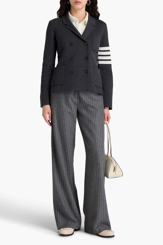 Thom Browne Double-breasted striped wool-blend blazer