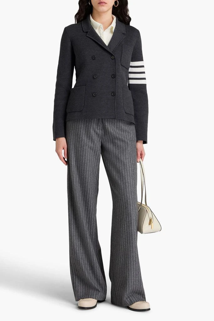 Thom Browne Double-breasted striped wool-blend blazer 2