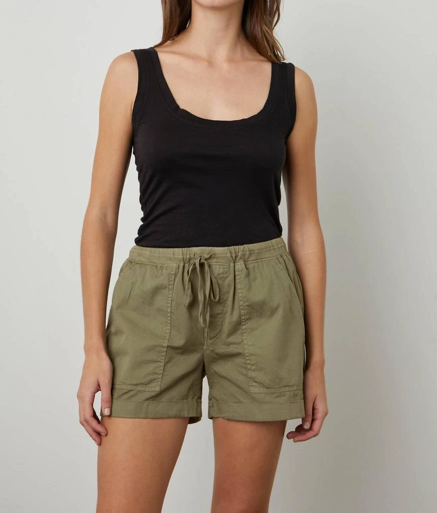 Velvet by Graham & Spencer Tenley Shorts In Moss 1
