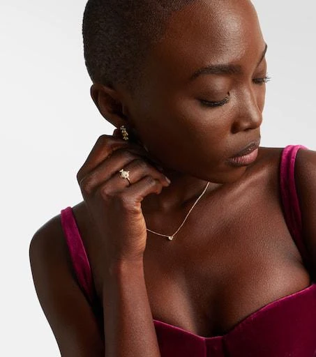 Yvonne Léon Petit Poisson 18kt gold ring with diamonds and rubies 3