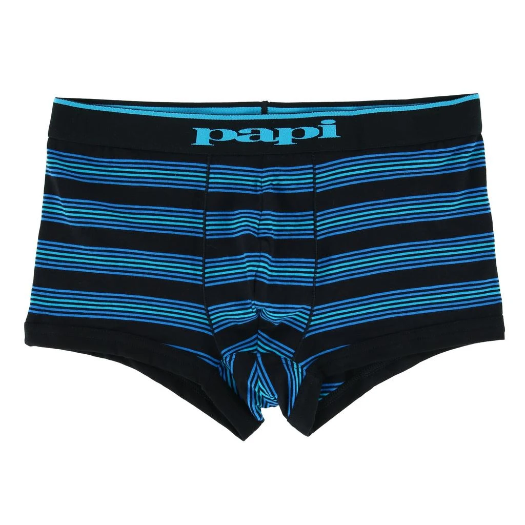 Papi Men's Brazilian Cut Stripe and Solid Underwear Trunks (3 Pack) 2