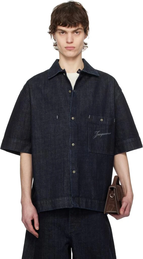 Jacquemus Navy La Croisière 'The Aloe de-Nîmes' Denim Shirt 1